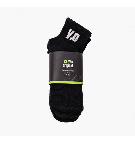 Шкарпетки унісекс yes, original (3 пари) Mid Black 100000-127 41-45