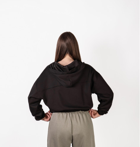 Худі жіноче H&M Zip-Top Sports Hoodie Black 1105174001 M