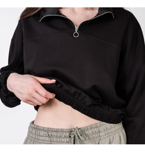 Худі жіноче H&M Zip-Top Sports Hoodie Black 1105174001 M