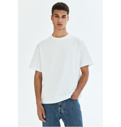 Футболка чоловіча H&M Relaxed Fit White 1309319011 L