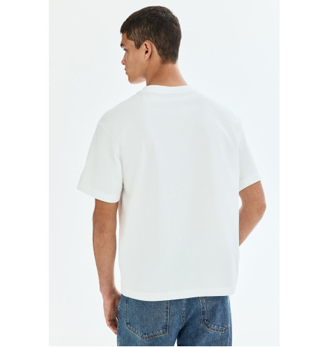 Футболка чоловіча H&M Relaxed Fit White 1309319011 L