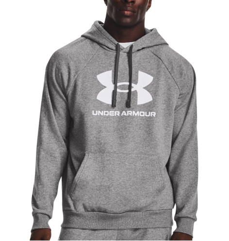 Худі чоловіче Under Armour Hooded Sweatshirt Ua Rival Fleece Logo Hd-Gry Grey 1379758-025 XXL