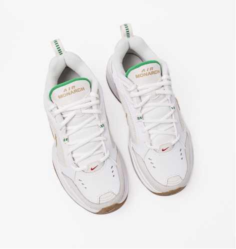 Nike Air Monarch IV White Lucky Green Gold