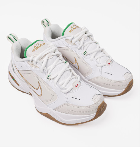 Nike Air Monarch IV White Lucky Green Gold