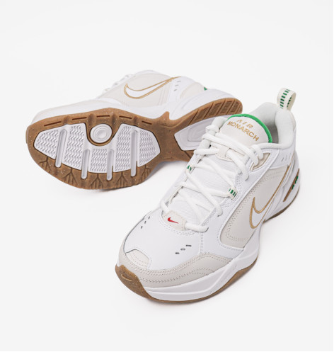 Nike Air Monarch IV White Lucky Green Gold
