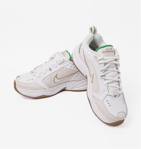 Nike Air Monarch IV White Lucky Green Gold
