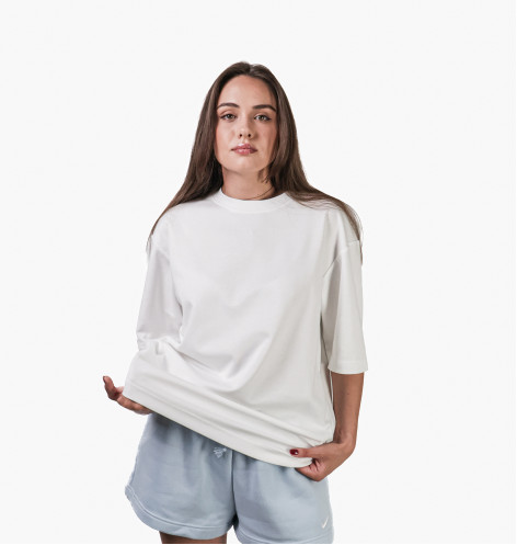 Футболка унісекс Uniqlo Airism Cotton Oversized Crew Neck Half-Sleeve T-Shirt White 465185-00 L