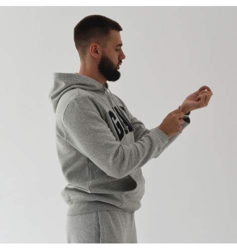 Худі чоловіче Gap Logo Hoodie Light Heather Grey 510981021 XL