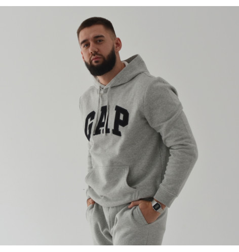 Худі чоловіче Gap Logo Hoodie Light Heather Grey 510981021 XL