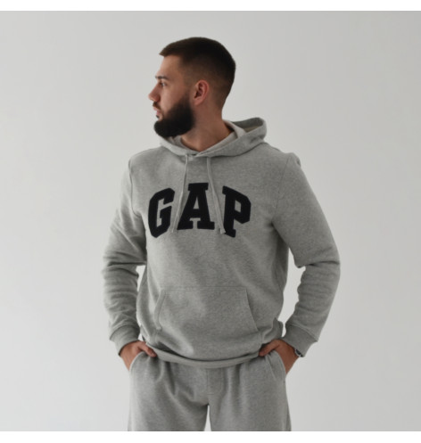 Худі чоловіче Gap Logo Hoodie Light Heather Grey 510981021 XL