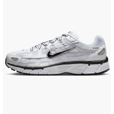 Nike P-6000 White Metallic Silver Black
