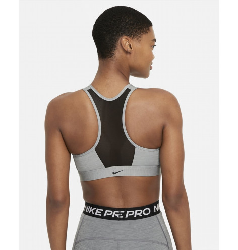W NK DF SWSH ZIP FRONT BRA