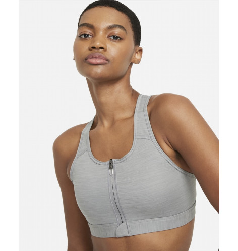 W NK DF SWSH ZIP FRONT BRA