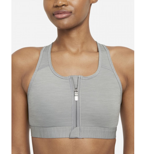 W NK DF SWSH ZIP FRONT BRA
