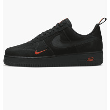 Кроссовки Nike Air Force 1 07 Lv8 Black Crimson Multi-Swoosh Suede Black