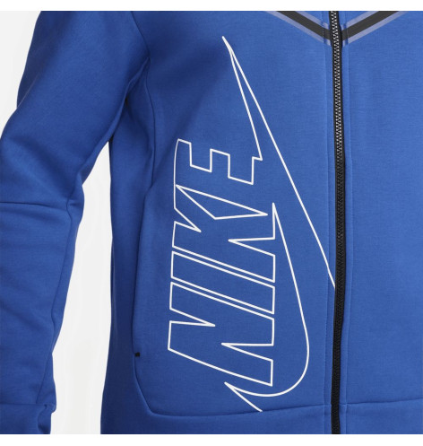 Толстовка NIKE TECH FLEECE HOODIE BLUE
