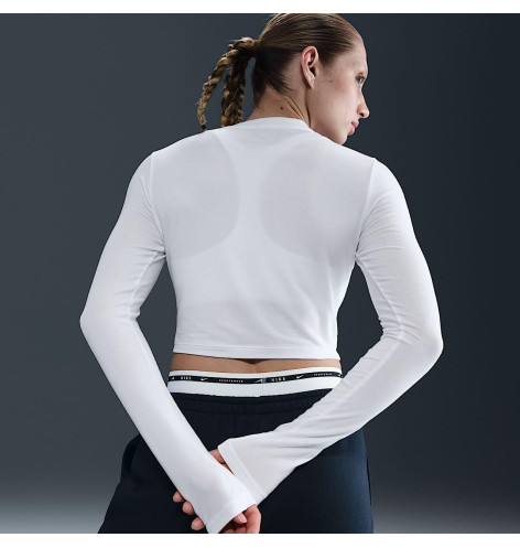 Лонгслів жіночий Nike Nsw Nk Chll Knt Ls Crp White HF5322-102 L