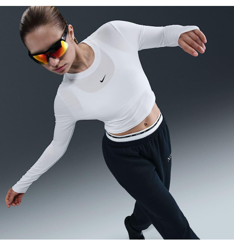 Лонгслів жіночий Nike Nsw Nk Chll Knt Ls Crp White HF5322-102 L