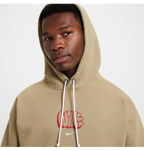 Nike Solo Swoosh Beige Hoodie