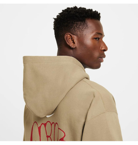 Nike Solo Swoosh Beige Hoodie