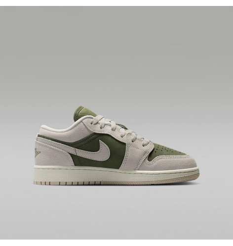 Air Jordan 1 Low SE GS Medium Olive Sail