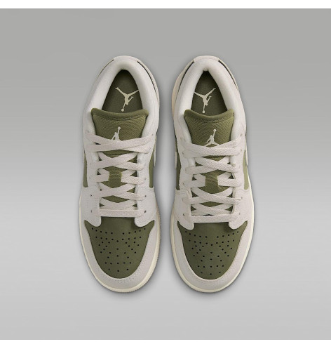 Air Jordan 1 Low SE GS Medium Olive Sail