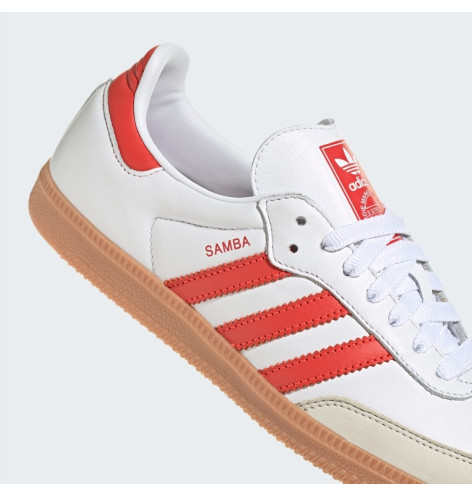 Adidas Samba OG White Solar Red Gum