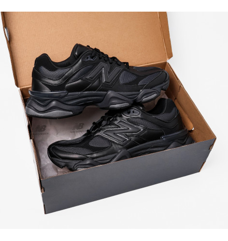 New Balance 9060 Triple Black Leather