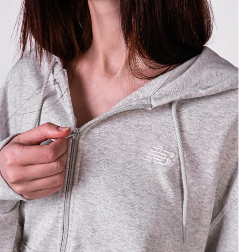 Толстовка жіноча New Balance Full-Zip White WJ41501AHH M